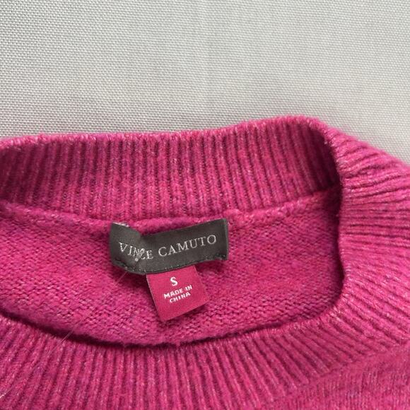 Vince Camuto Sweater Women's Small Pink Crewneck Preppy - Picture 2 of 5